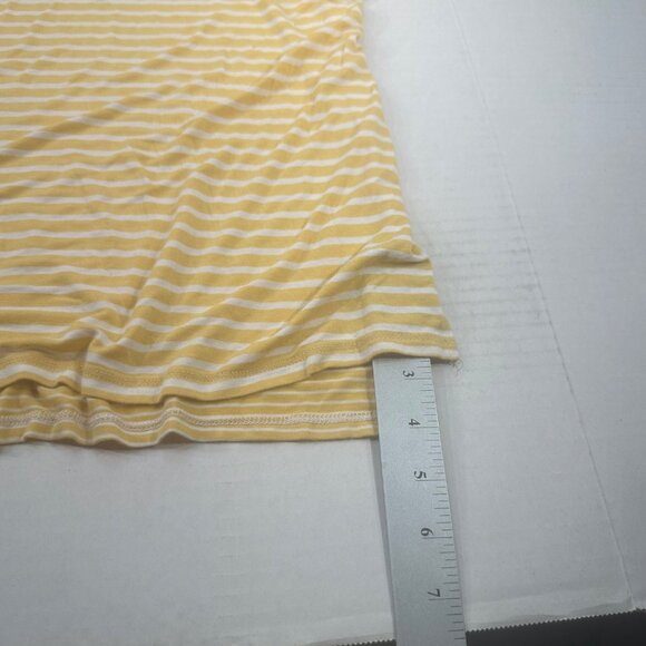 Sunday Women's Size Small Top Hoodie Striped Yellow White Preowned - Picture 10 of 14